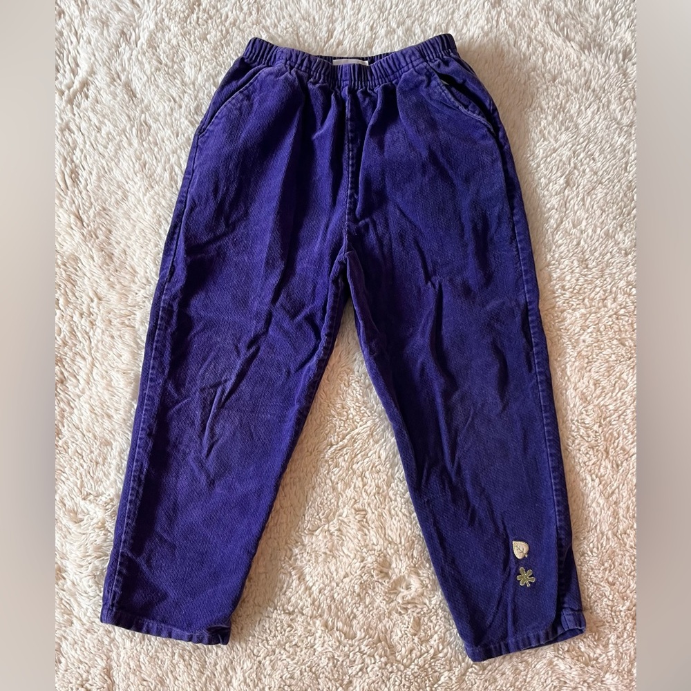 Le Top Vintage Girls Purple Corduroy Pants Sz 5